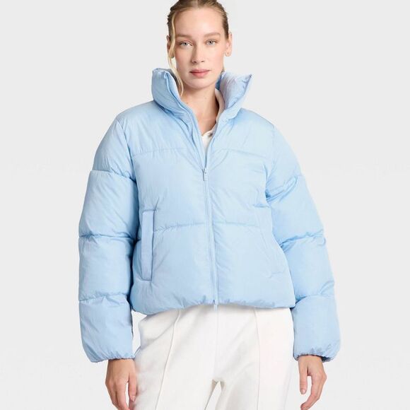 Open Box - All In Motion - Women's Puffer Jacket - All In Motion L Blue - Picture 3 of 4